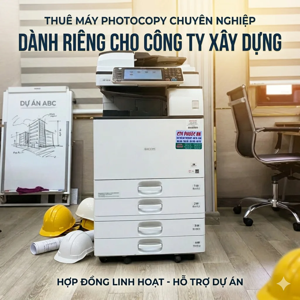 Thuê máy photocopy cho công ty xây dựng – Giải Pháp Chất Lượng & Hiệu Quả