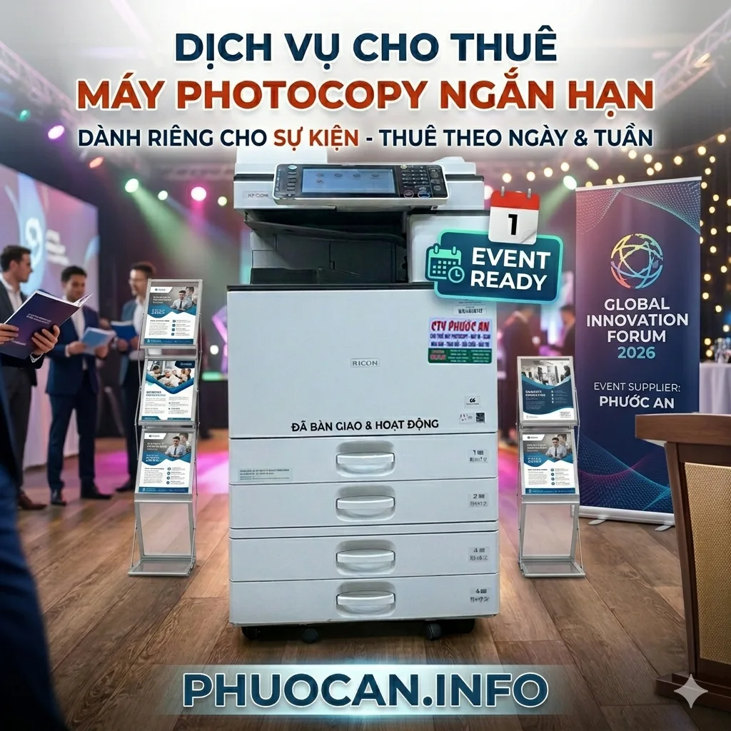 Thuê máy photocopy cho sự kiện – Giải pháp linh hoạt, tiết kiệm tại TP.HCM