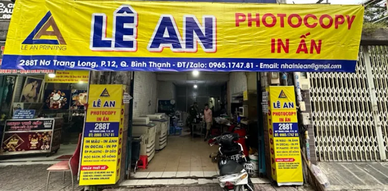 Tiệm Photocopy in ấn Lê An Bình Thạnh