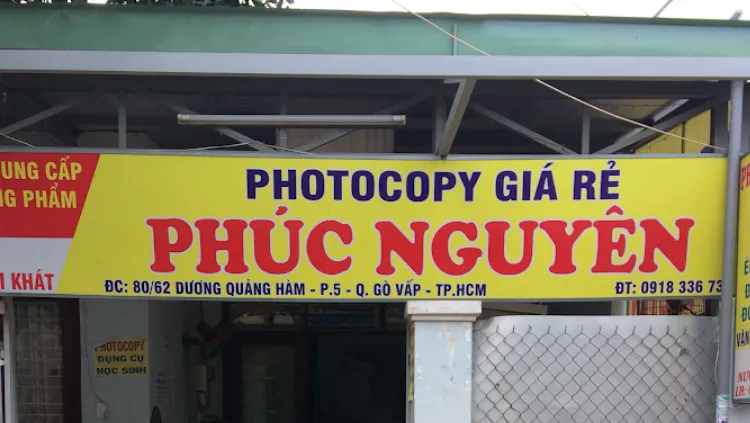 Tiệm Photocopy Phúc Nguyên Gò Vấp