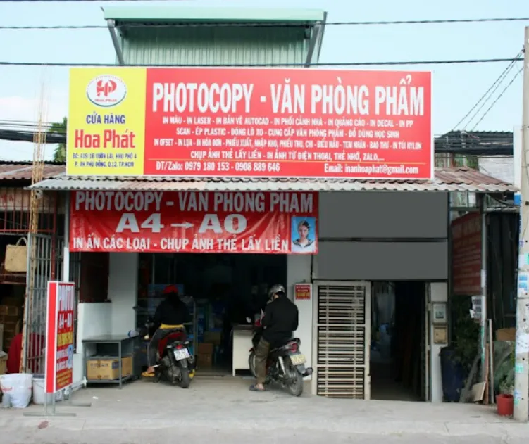 Tiệm Photocopy - Văn Phòng Phẩm Hoa Phát Quận 12